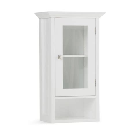A wall mounted bathroom cabinet: Simpli Home Acadian 15.75 in. W Wall Mounted Cabinet with ...