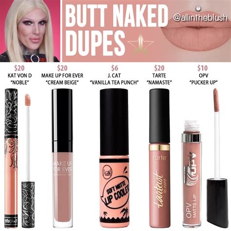 Jeffree Star Butt Naked Velour Liquid Lipstick Dupes Summer Hot Sex