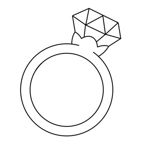 Dibujos De Anillo De Bodas Para Colorear Para Colorear Pintar E