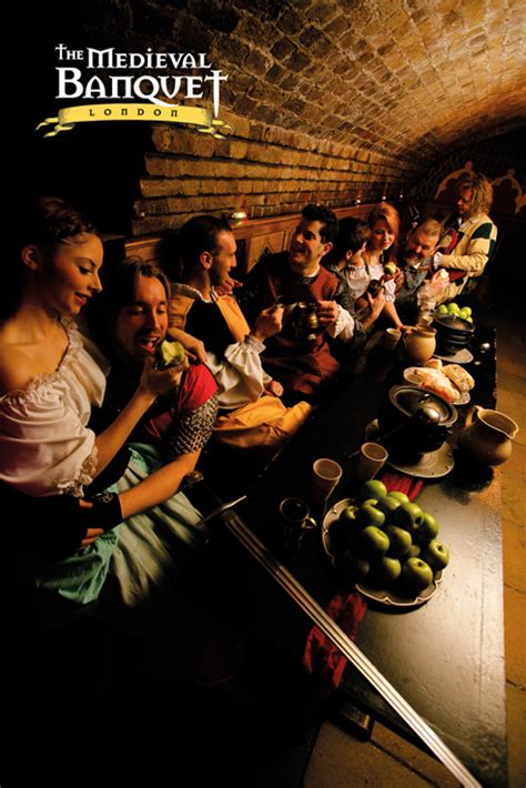 Guests were greeted with crowns and were ushered off to play medieval games. The Medieval Banquet, City of London London