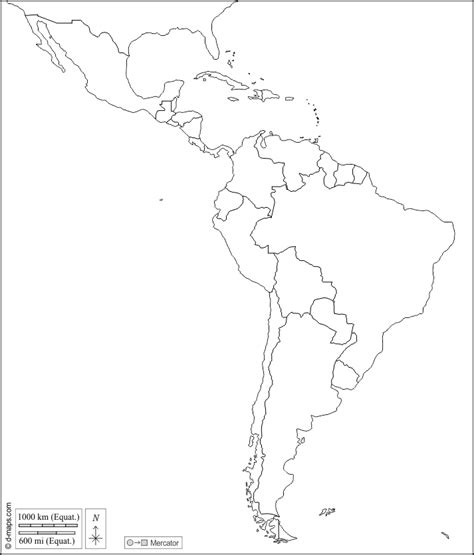 Blank Map Latin America Carinewbi
