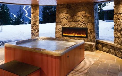 Perfect Relaxation Combo Hot Tub Fireplace