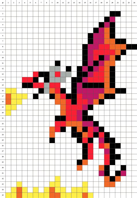 Pixel art · loisir créatif · mosaïque · fun. Dragon - Pixel Art | La Manufacture du Pixel