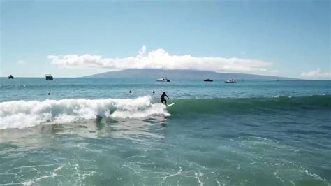 Surf In Breakwall Lahaina Drone Footage Maui Hawaii 2018 Youtube
