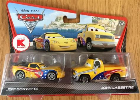 Disney Pixar Cars 2 Jeff Gorvette And John Lassetire Diecast Xmas T