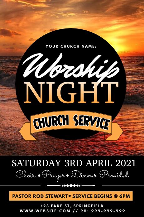 Copia De Worship Night Poster Postermywall