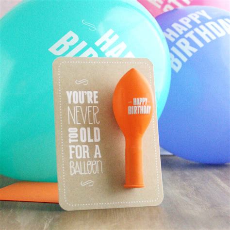 Never Too Old Birthday Balloon Card By White Knot