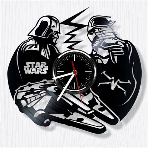 Star Wars Vinyl Wall Clock Vinil Relogios Arte