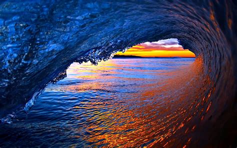 Wave Curl Sparkle Ocean Beauty Sunset Wave Hd Wallpaper Peakpx