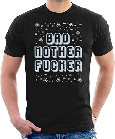 Bad Mother Fucker Pulp Fiction Christmas Mens T Shirt Uk