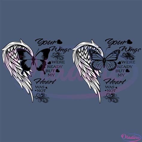 Memorial Angel Wings Your Wings Were Ready Svg Digital Files