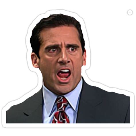 The Office Michael Scott Face Stickers By Mostormtrooper Redbubble