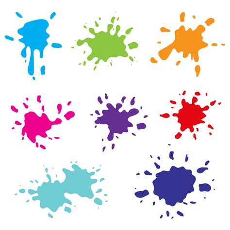 Paint Splashes Isolated On White Background 1213959 Vector Art At Vecteezy
