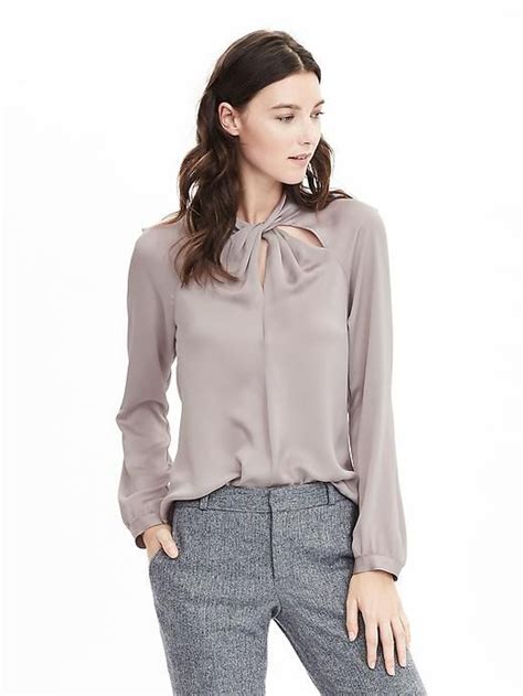 Twisted Neck Blouse Work And Going Out Banana Republic Chic Work