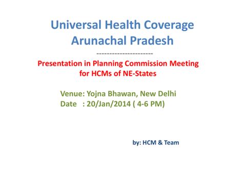 Arunachal Pradesh Of Planning Commission