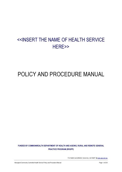 50 Free Policy And Procedure Templates And Manuals Templatelab