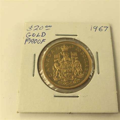 1967 Canadian 20 Gold Proof Coin