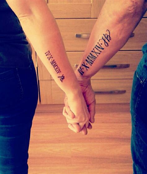 Marriage dates are public record. Wedding date tattoo with my wife on our anniversary | Date ...