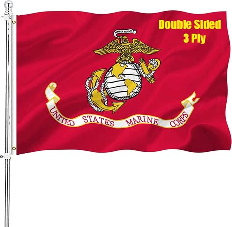 marine corps usmc flag double sided 3x5 outdoor heavy duty us military army flags