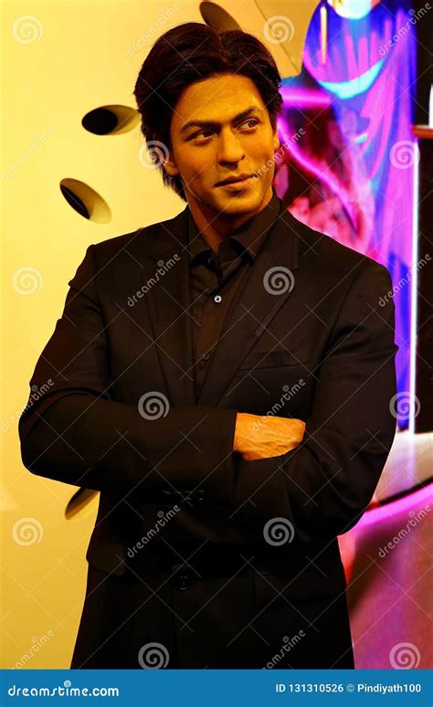 shahrukh khan indian actor wax figure at madame tussauds in hong kong editorial photo image of