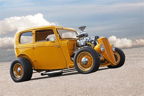 Vintage Ford Hot Rod In Yellow Photograph By Gill Billington Fine Art