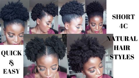 You only need a little makeup with this hairstyle to make your features pop. EASY EVERYDAY STYLES ON MY SHORT 4C NATURAL HAIR | Kenny ...