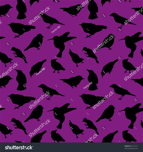 Mix Birds Silhouette Many Sides Positions Stock Vector Royalty Free