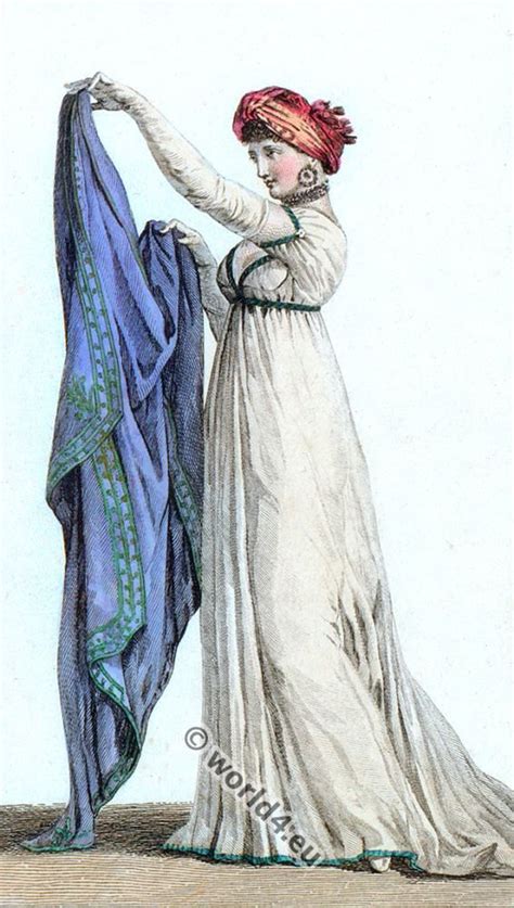 Fancy Turban Filled Twists Dress Regency Fashion 1804 Rococo Fashion French Fashion Vintage