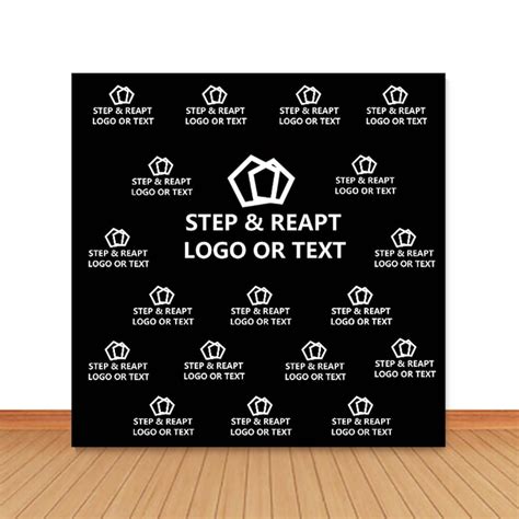 Step And Repeat Logo Text Photo Backdrop Custom Size Color Etsy Uk