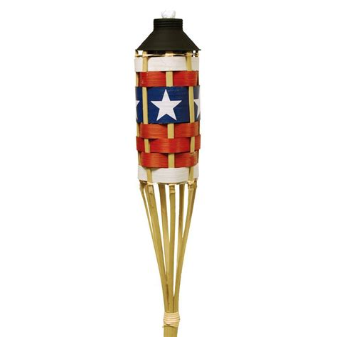 Tiki 57 In Bamboo Americana Torch 4 Pack 111209268 The Home Depot