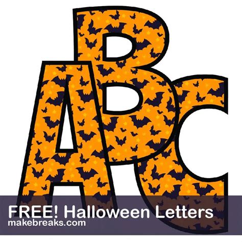 Halloween Free Printable Alphabet Make Breaks