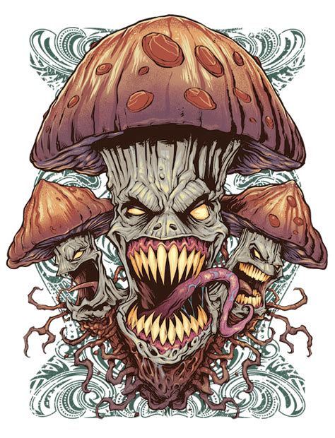 Evil Mushroom Art Print Flyland Designs Freelance