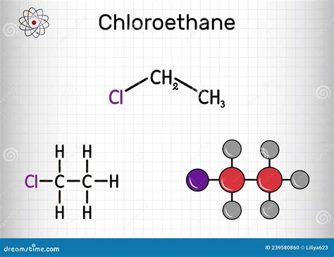 Chloroethane Ethyl Chloride Monochloroethane Molecule It Is Local