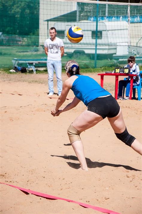 Beach Volleyball Play Girls Editorial Photography Image Of Game
