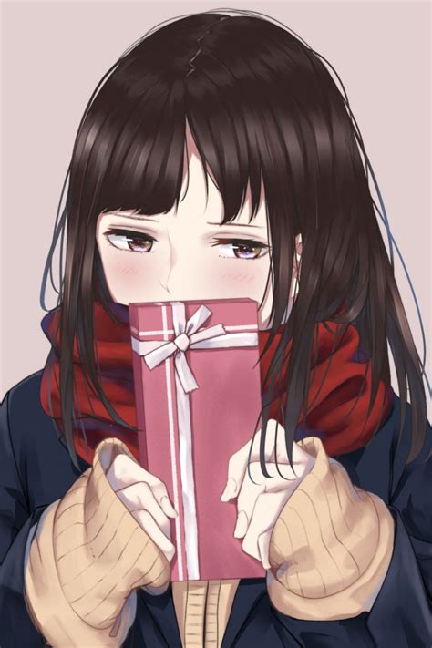Cute Anime Girl Shy T Box Wallpaper The Mobile Wallpaper