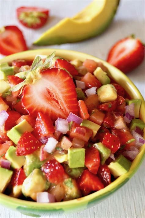 Strawberry Avocado Salsa Recipe Cooking On The Weekends