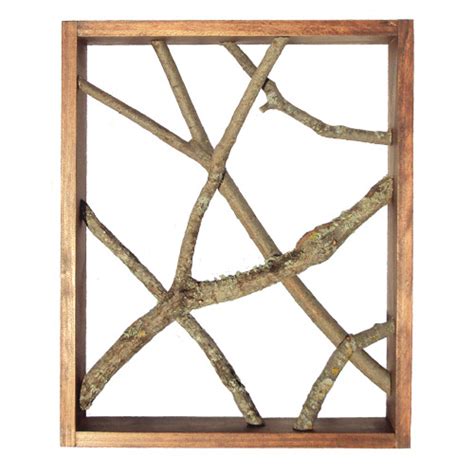 Rustic Wall Art Decor With Framed Tree Branches