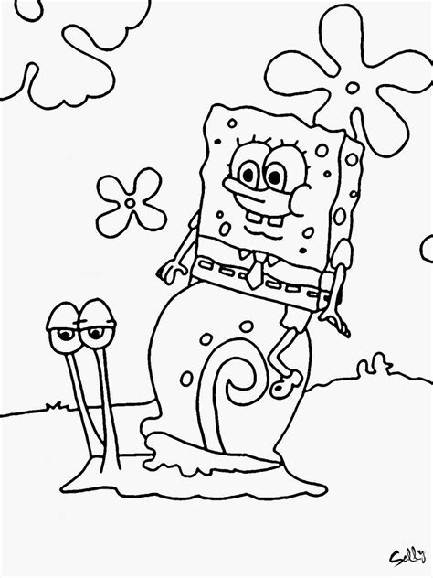 Kumpulan gambar mewarnai spongebob untuk anak marimewarnai com. Gambar Kartun Hitam Putih Spongebob - Kartun Kocak