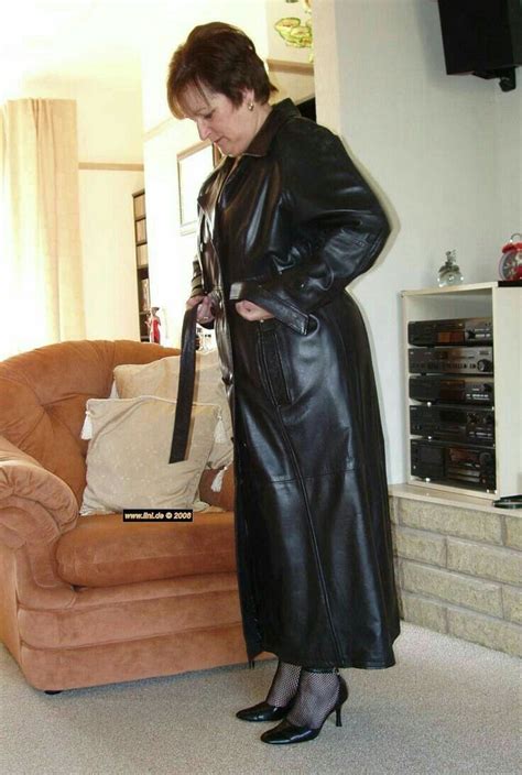 Lederlady ️ Long Leather Coat Leather Coat Jacket Leather Outfit