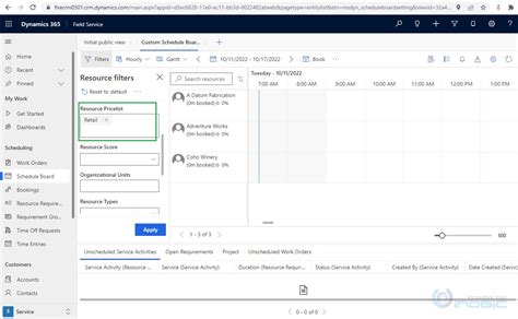 Advanced Schedule Board Customizations In Dynamics 365 Field Service