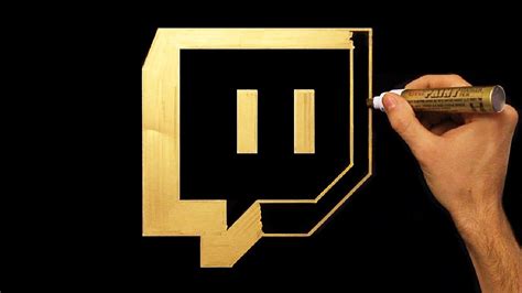 Twitch Gold Logo Drawing How To Draw With Gold Marker On Black Paper