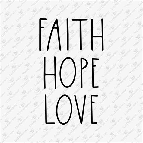 Faith Hope Love Svg Cut File Teedesignery