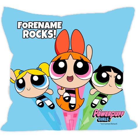 personalised powerpuff girls group cushion 45x45cm from go find a t