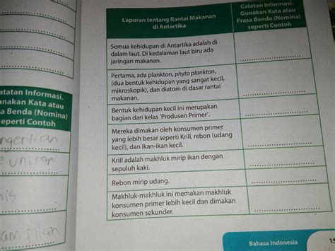 Catatan Informasi Gunakan Kata Atau Frasa Benda Nomina Seperti Contoh