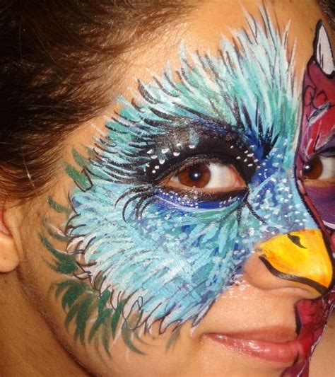 Omg Painted Bird Facegenius Bird Makeup Alice In Wonderland