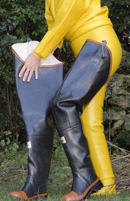 Best WOMEN WEARING WADERS Images On Pinterest Black Rubber Rain Wear And Rubber Work Boots