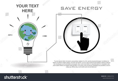 Save Energy Save Earth Infographics Stock Vector Royalty Free