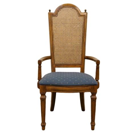 Shabby chic vintage 1970s thomasville dining room table and 6 cane back chairs this vintage dining set shall constitute a real bargain for all shabby chic lovers. Thomasville Furniture Cellini Collection Cane Back Dining Arm Chair | Chairish