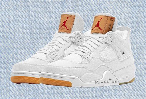 Levis X Air Jordan 4 White Denim Ao2571 100 Sneakerfiles