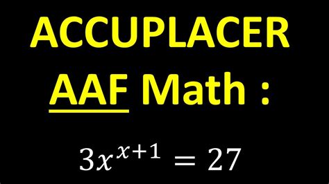 ACCUPLACER Next Generation Advance Algebra And Functions AAF Math
